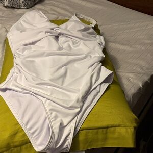 Chic White One-Piece Swimsuit